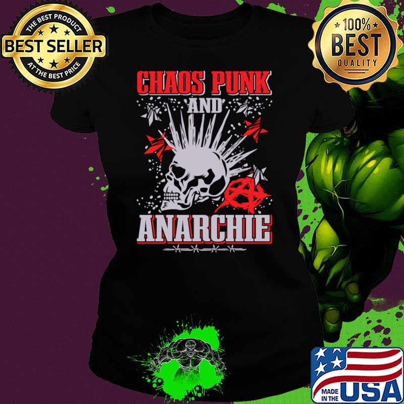 Chaos Punk And Anarchie Skull Stars Rock Pogo Anarchy T-Shirt