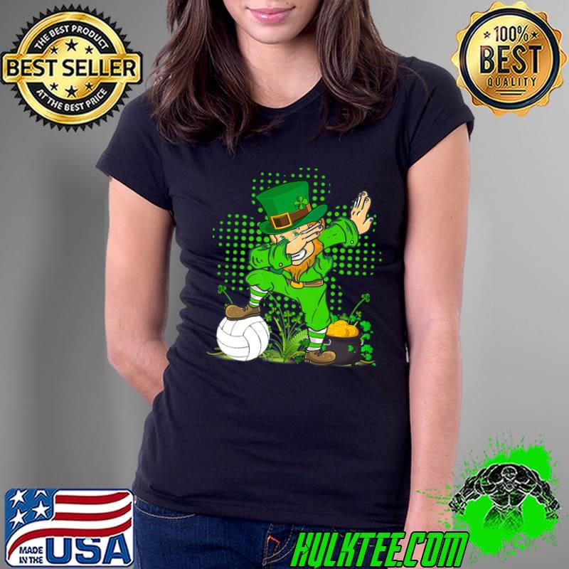 Dabbing Leprechaun Volleyball St Patricks Day T-Shirt