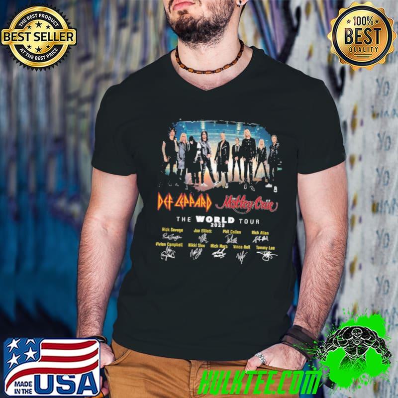 Def leppard motley crue the world 2023 signature shirt
