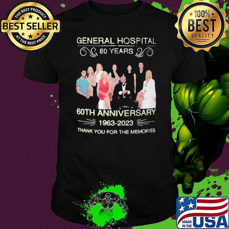 General hospital 60 years 60th anniversary 1963-2023 thank you for the memories shirt
