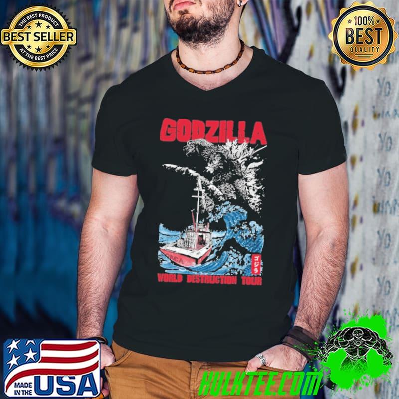 Godzilla world destruction tour horror shirt