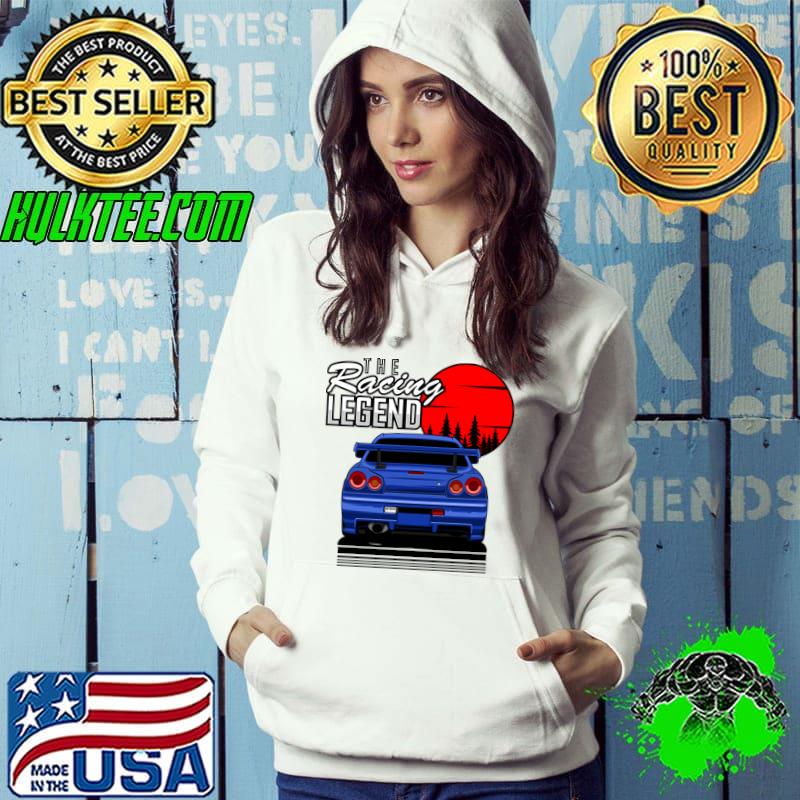 GTR R34 The Racing Legend Blood Moon T-Shirt Hoodie GTR R34 The Racing Legend Blood Moon T-Shirt Hoodie