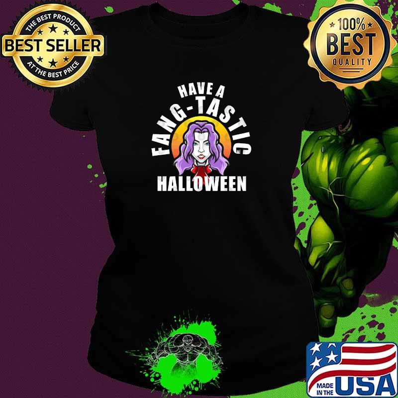 Have A Fang-tastic Halloween Full Moon Female Vampire T-Shirt