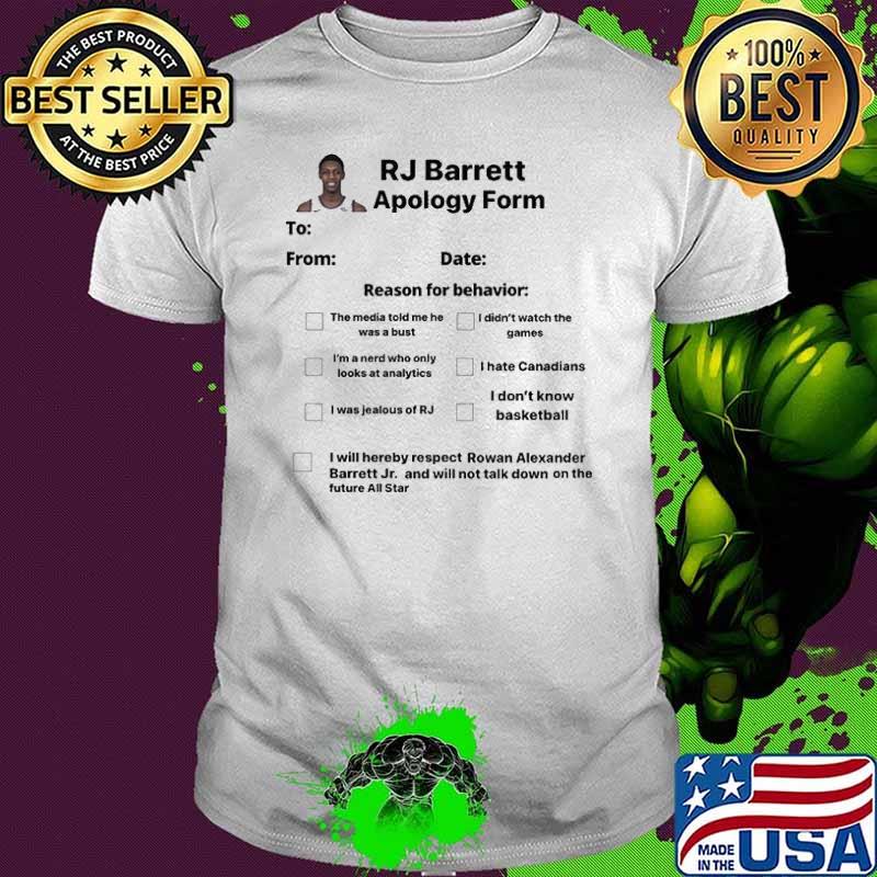 Have You Signed Your RJ Barrett Apology Form Yet Miami Heat vs New York Knicks NBA Playoffs shirt