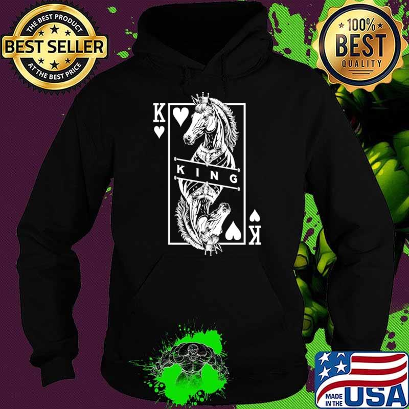 Horse Lover King Of Hearts Equestrian Equine Pop Art T-Shirt Hoodie Horse Lover King Of Hearts Equestrian Equine Pop Art T-Shirt Hoodie