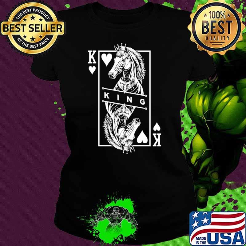 Horse Lover King Of Hearts Equestrian Equine Pop Art T-Shirt Horse Lover King Of Hearts Equestrian Equine Pop Art T-Shirt