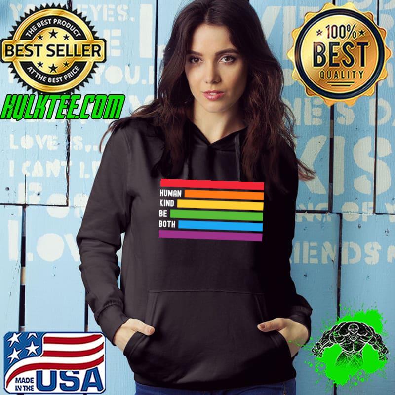 Human Kind Be Both LGBTQ Pride Rainbow Flag T-Shirt