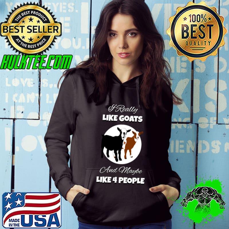 I Like Goats And Maybe Like Four People Two Goats T-Shirt