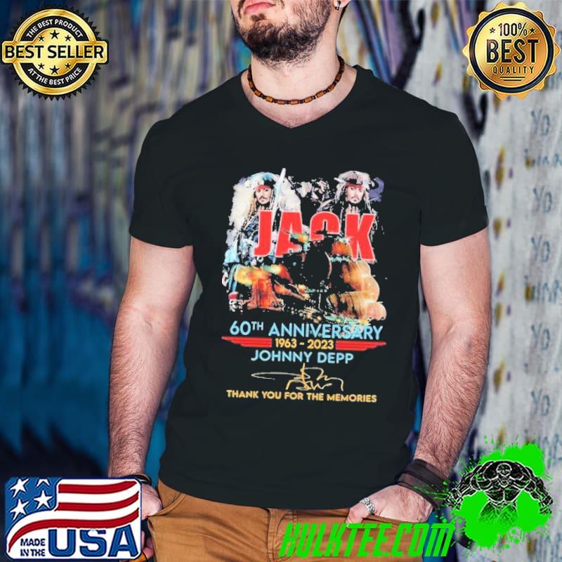 Jack 60th anniversary 1963 2023 Johnny Depp thank for the memories signature shirt