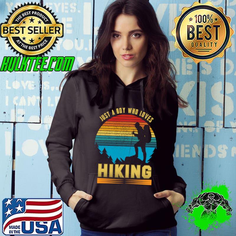 Just a boy who loves hiking vintage the outdoors T-Shirt