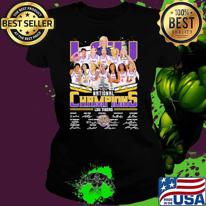 LSU 2023 National champions Tigers signatures shirt