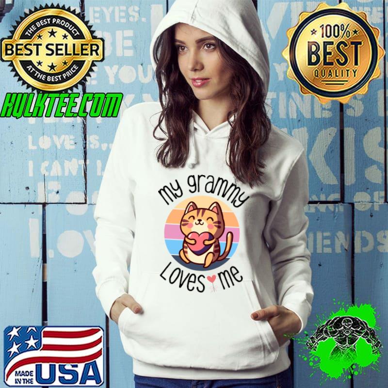 My Grammy Loves Me Grandchild Cat Vintage T-Shirt Hoodie My Grammy Loves Me Grandchild Cat Vintage T-Shirt Hoodie