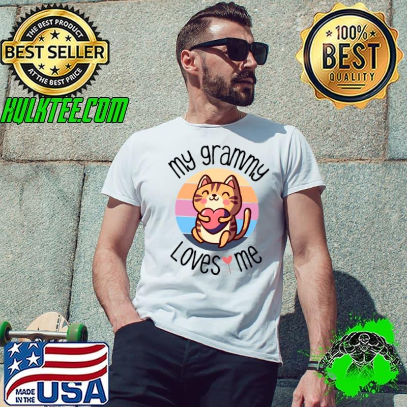 My Grammy Loves Me Grandchild Cat Vintage T-Shirt Unisex My Grammy Loves Me Grandchild Cat Vintage T-Shirt Unisex