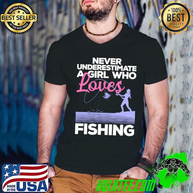 Never underestimate a girl who loves fishing fisherman Fsaltwater T-Shirt Guys V Neck Never underestimate a girl who loves fishing fisherman Fsaltwater T-Shirt Guys V Neck