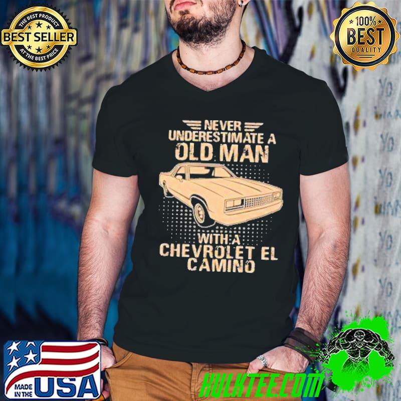 Never underestimate an old man with a Chevrolet El camino s Guys V Neck Never underestimate an old man with a Chevrolet El camino s Guys V Neck