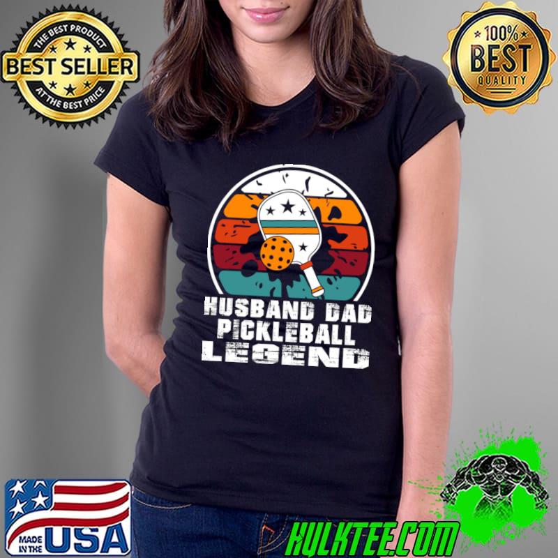 Pickleball Husband Dad Pickle Legend Vintage T-Shirt