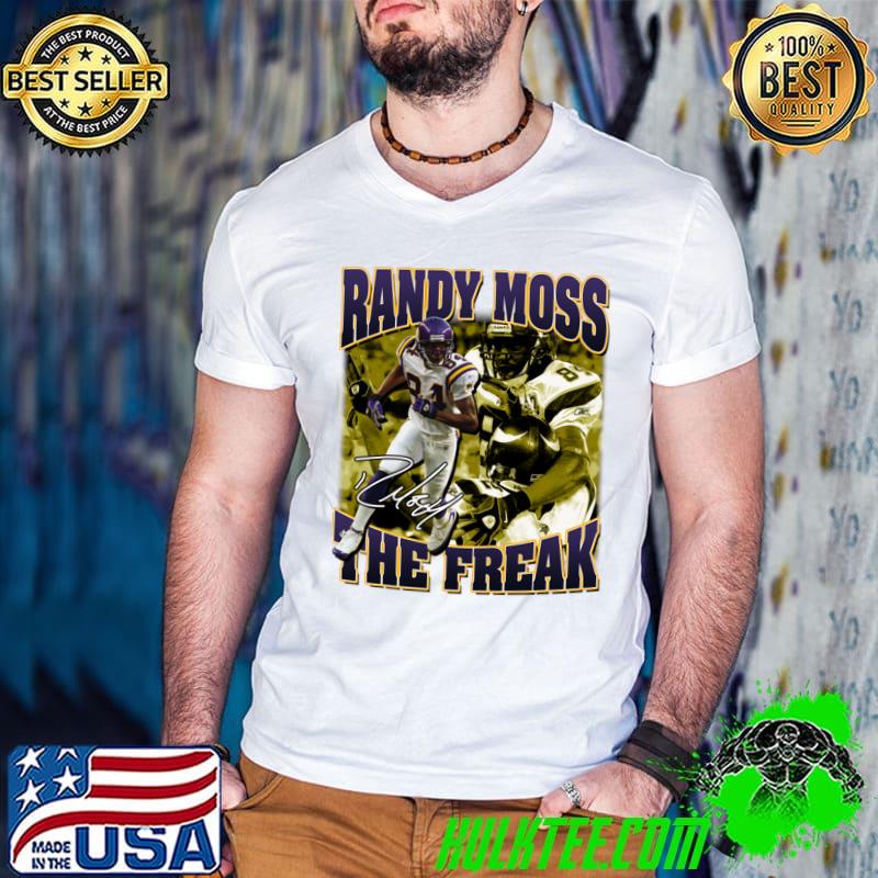 Randy Moss Fooball Legend Signature Vintage T-Shirt Guys V Neck Randy Moss Fooball Legend Signature Vintage T-Shirt Guys V Neck