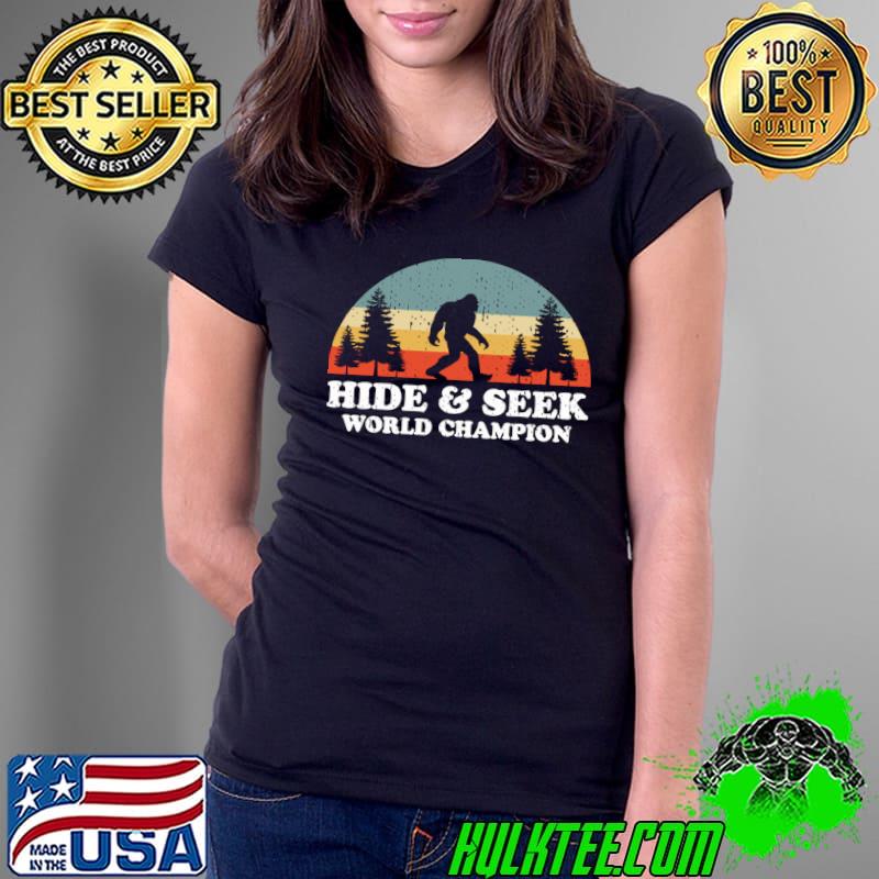 Retro Bigfoot Hide & Seek World Champion T-Shirt