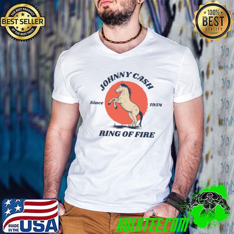 Ring Of Fire Johnny Cash Since 1954 Horse T-Shirt