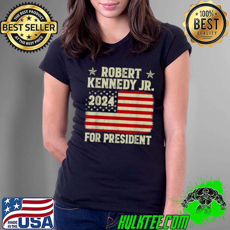 Robert Kennedy Jr. For President RFK JR 2024 Election Usa Flag T-Shirt