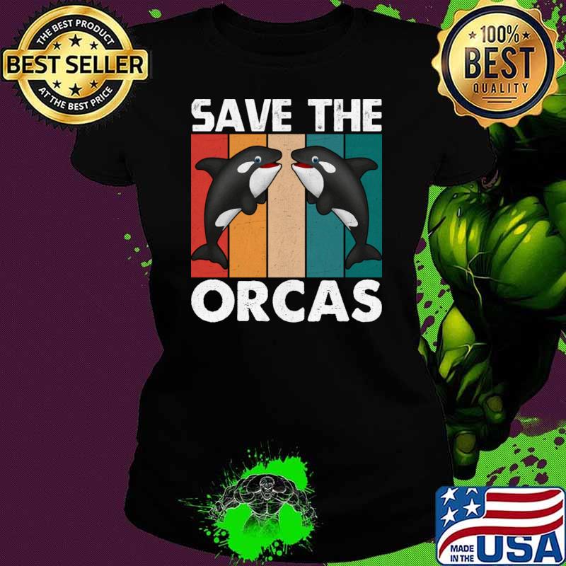 Save The Orcas Beach Fish Vintage T-Shirt