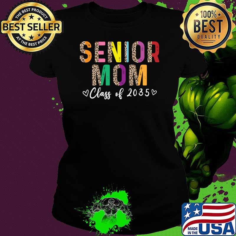 Senior Mom Class of 2035 Graduate Leopard T-Shirt