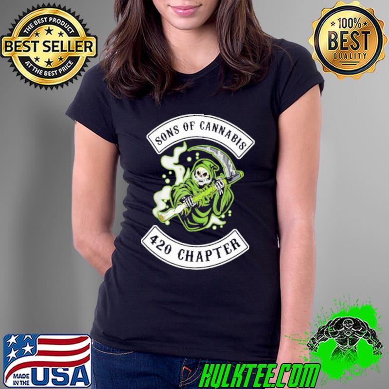 Sons of cannabis 420 chapter skull s Ladies Tee Sons of cannabis 420 chapter skull s Ladies Tee