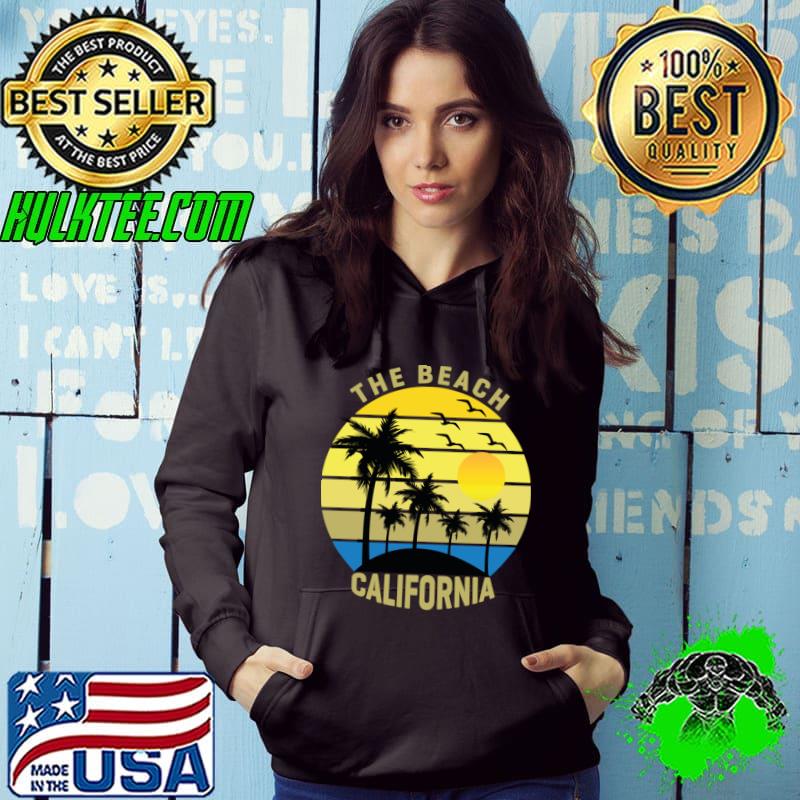 The Beach California Palms Tree Vintage Sunset T-Shirt