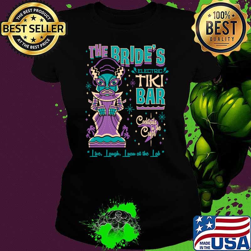 The Bride Electric Tiki Bar Cocktails In The Crupt Retro Creepy Surf T-Shirt