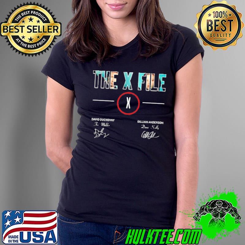 The X files david duchovny anderson signature s Ladies Tee The X files david duchovny anderson signature s Ladies Tee