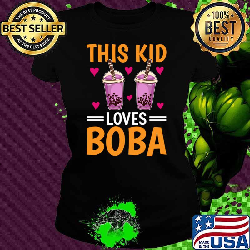 This Kid Love Boba Loves Heart Milk Tea T-Shirt