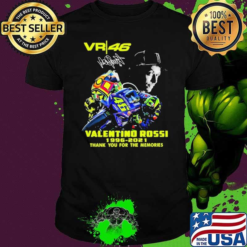 Valentino Rossi 1996-2021 thank you for the memories VR 46 Signature shirt