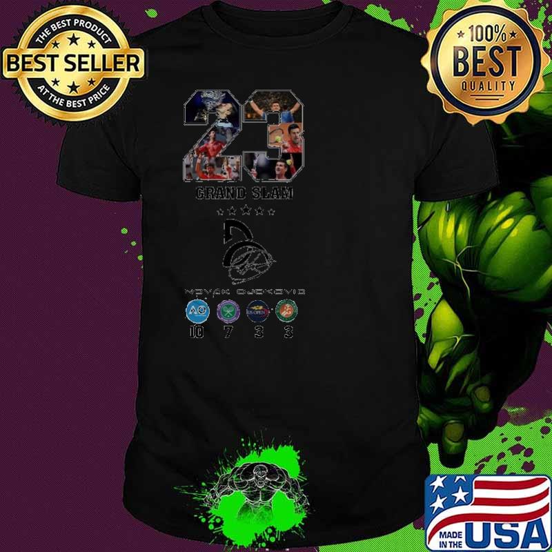 20 Grand Slam Novak Djokovic 2023 signature shirt