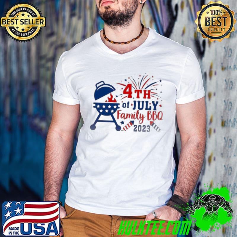 4th of July BBQ 2023 fireworks shirt