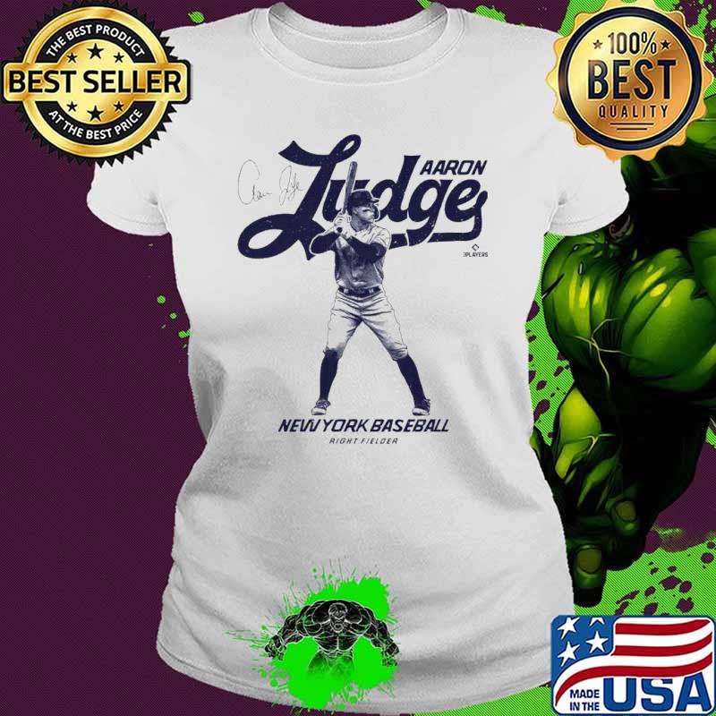 Aaron Judge New York Yankees right fielder signature s Ladies tee Aaron Judge New York Yankees right fielder signature s Ladies tee