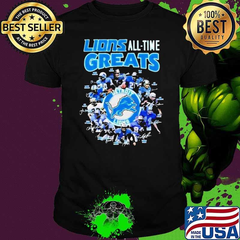 Awesome lions greats all-time detroit lions signature shirt