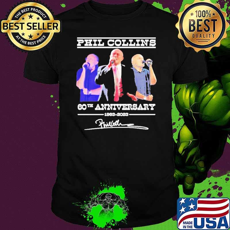 Awesome phil collins 60th anniversary 1963 2023 signature shirt