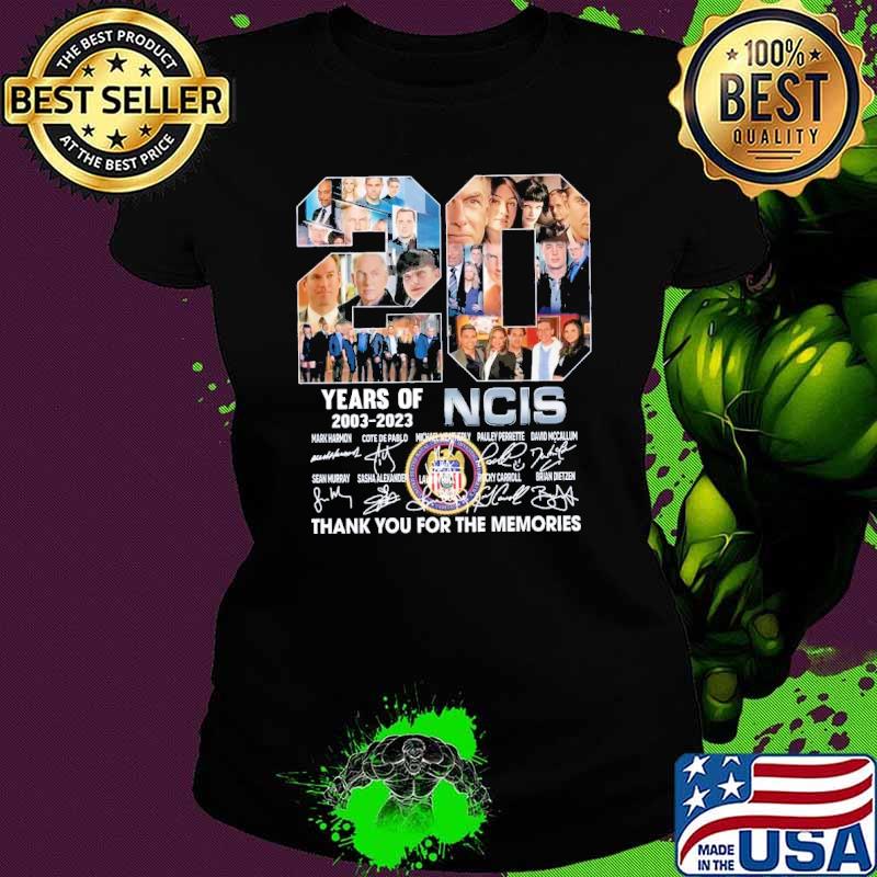 Best 20 years of 2003 2023 NCIS thank you for the memories signature s Ladies tee Best 20 years of 2003 2023 NCIS thank you for the memories signature s Ladies tee