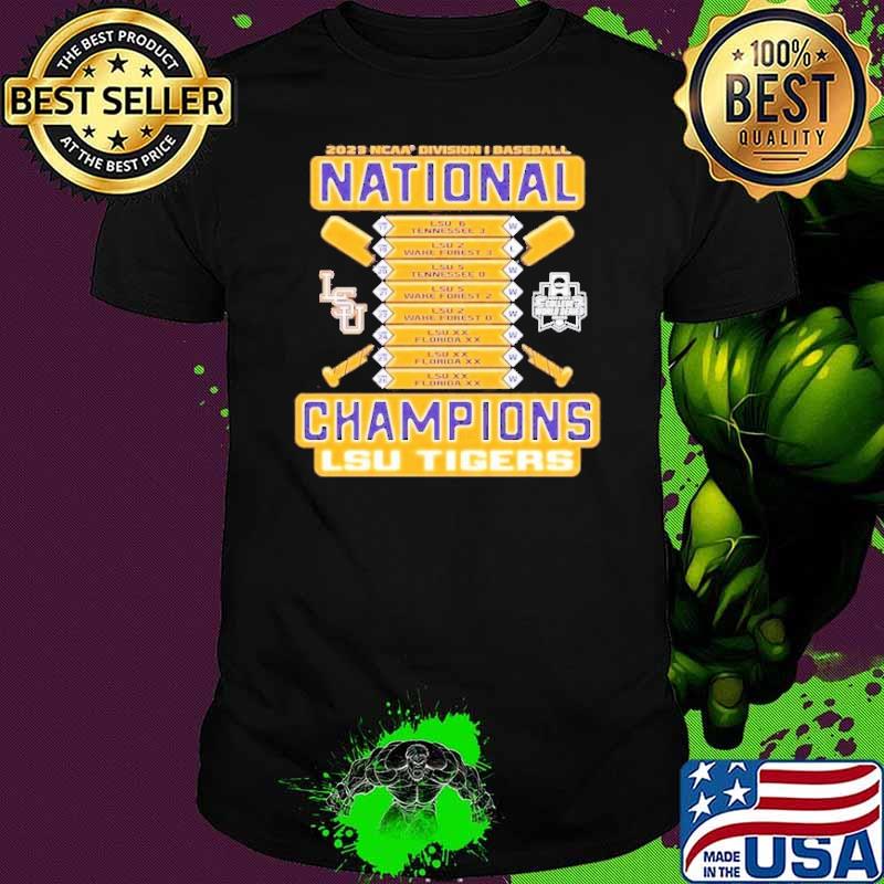 Best lSU Tigers 2023 NCAA Men’s Baseball College World Series Champions Schedule Shirt