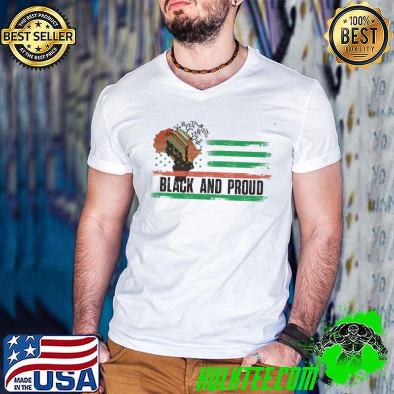 Black and proud Juneteenth flag shirt