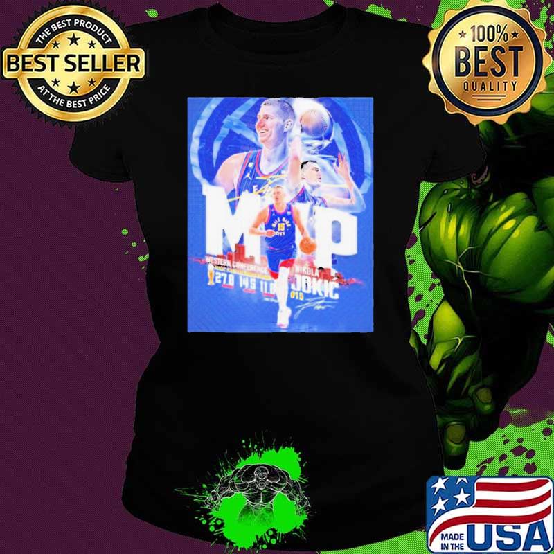 Denver Nuggets Nikola Jokic MVP 2023 Western Conference Magic Johnson Award Winner Shirt