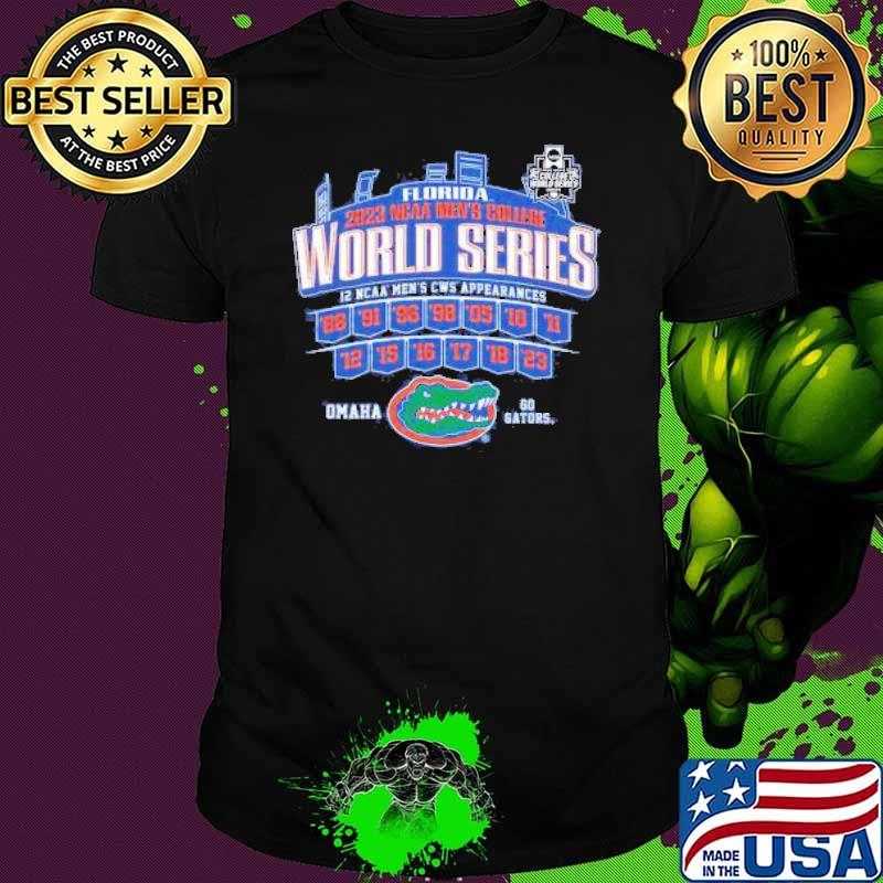 Florida Gators 2023 NCAA Men’s College World Series 12 NCAA Men’s CWS Appearances shirt