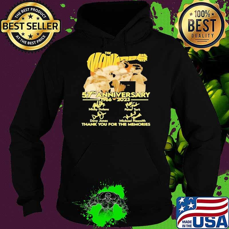 Funny the monkees 57th anniversary 1966 2023 thank you for the memories signature s Hoodie Funny the monkees 57th anniversary 1966 2023 thank you for the memories signature s Hoodie