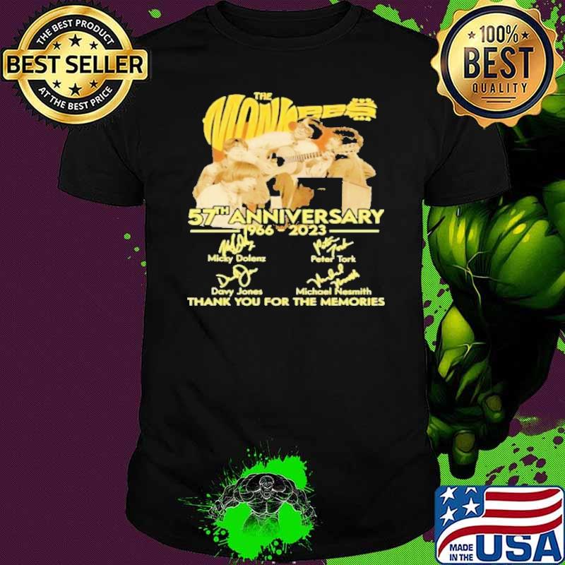 Funny the monkees 57th anniversary 1966 2023 thank you for the memories signature s Unisex Funny the monkees 57th anniversary 1966 2023 thank you for the memories signature s Unisex