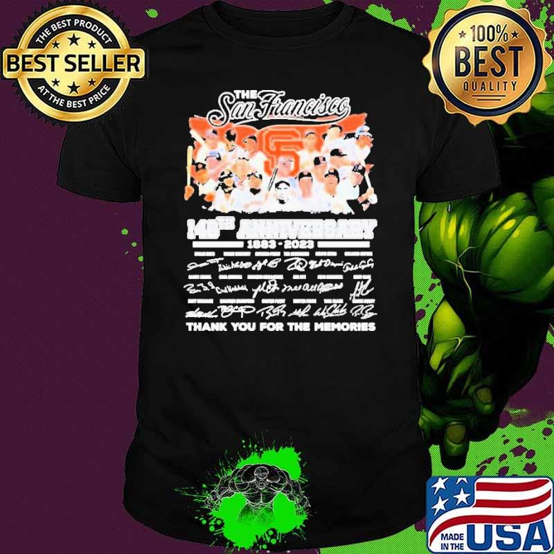 Funny the San Francisco 140th Anniversary 1883 2023 Thank You For The Memories Signature Shirt