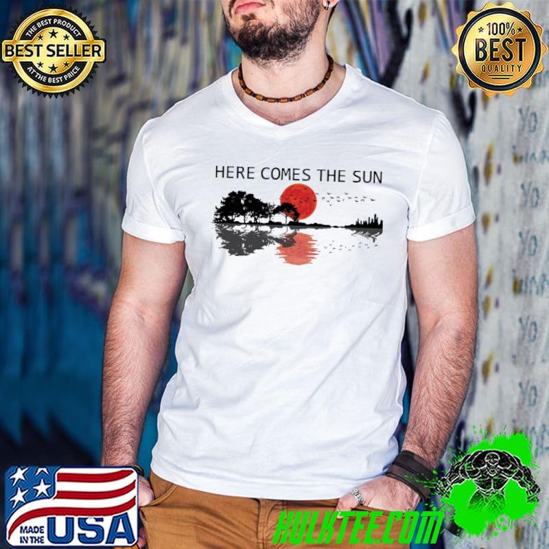 Here Comes The Sun Guitar Blood Moon shirt