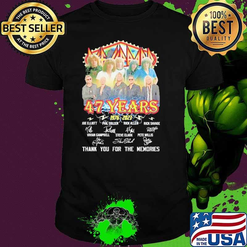 Led Zep 47 years 1976 2023 thank you for the memories signature shirt