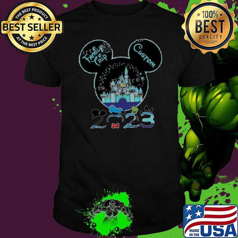Magic Castle in Mickey and Minnie Head With Personalized Name 2023 shirt