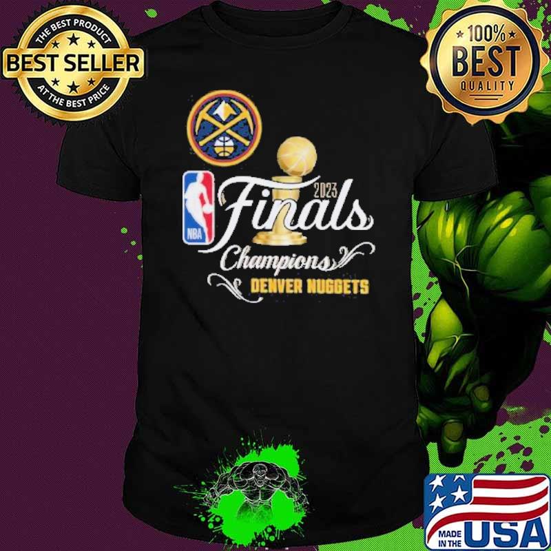 Majestic Threads Navy Denver Nuggets 2023 NBA Finals Champions Swish Tri-Blend shirt