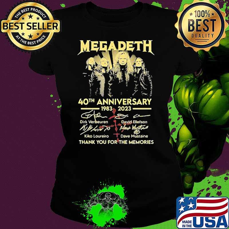 Megadeth 40th anniversary thank you for the memories signature shirt